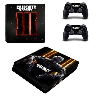 Call of duty black ops 3 decal skin for PS4 Slim Console and two controllers
