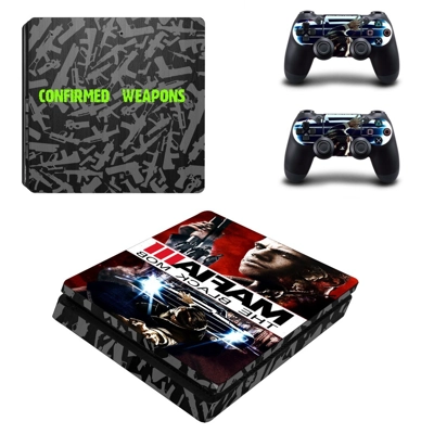 Mafia 3 the black mob decal skin for PS4 Slim Console and two controllers