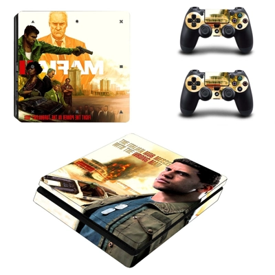 Mafia 3 decal skin for PS4 Slim Console and two controllers Mafia 3 decal skin for PS4 Slim Console and two controllers
