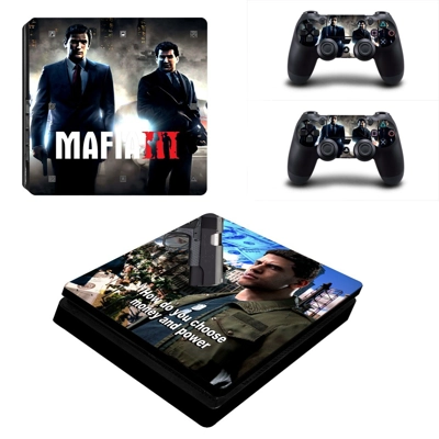 Mafia 3 decal skin for PS4 Slim Console and two controllers Mafia 3 decal skin for PS4 Slim Console and two controllers
