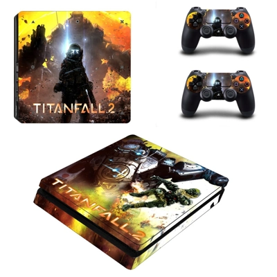 Titanfall 2 decal skin for PS4 Slim Console and two contro.. Titanfall 2 decal skin for PS4 Slim Console and two contro..