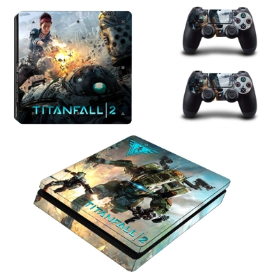 Titanfall 2 decal skin for PS4 Slim Console and two contro.. Titanfall 2 decal skin for PS4 Slim Console and two contro..