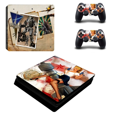 Titanfall 2 decal skin for PS4 Slim Console and two contro.. Titanfall 2 decal skin for PS4 Slim Console and two contro..