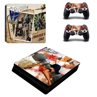 Titanfall 2 decal skin for PS4 Slim Console and two contro.. Titanfall 2 decal skin for PS4 Slim Console and two contro..