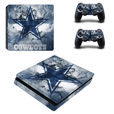Dallas Cowboys decal skin for PS4 Slim Console and two con.. Dallas Cowboys decal skin for PS4 Slim Console and two con..