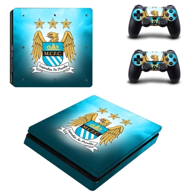 Manchester City decal skin for PS4 Slim Console and two co.. Manchester City decal skin for PS4 Slim Console and two co..