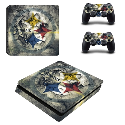 Pittsburgh Steelers decal skin for PS4 Slim Console and tw.. Pittsburgh Steelers decal skin for PS4 Slim Console and tw..