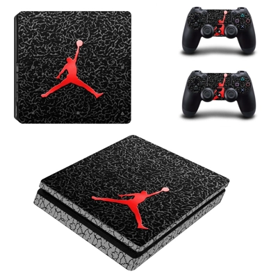 Air Jordan decal skin for PS4 Slim Console and two control.. Air Jordan decal skin for PS4 Slim Console and two control..