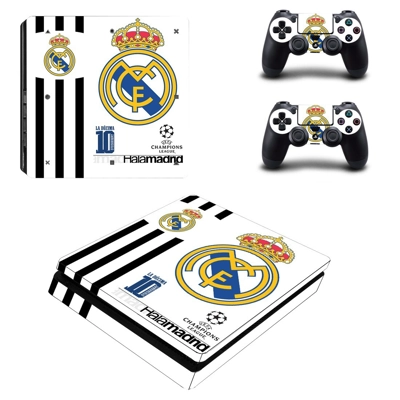 Real Madrid decal skin for PS4 Slim Console and two contro.. Real Madrid decal skin for PS4 Slim Console and two contro..