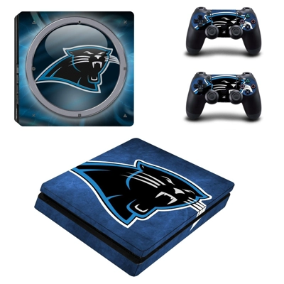 Carolina Panthers decal skin for PS4 Slim Console and two .. Carolina Panthers decal skin for PS4 Slim Console and two ..