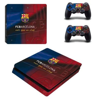 FC Barcelona decal skin for PS4 Slim Console and two contr.. FC Barcelona decal skin for PS4 Slim Console and two contr..