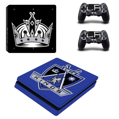 Los Angeles Kings decal skin for PS4 Slim Console and two .. Los Angeles Kings decal skin for PS4 Slim Console and two ..