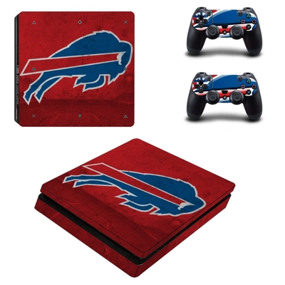 Buffalo Bills decal skin for PS4 Slim Console and two cont.. Buffalo Bills decal skin for PS4 Slim Console and two cont..