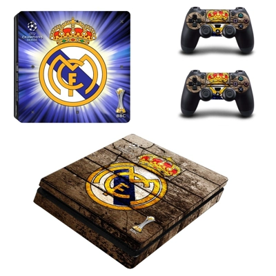 Real Madrid CF decal skin for PS4 Slim Console and two con.. Real Madrid CF decal skin for PS4 Slim Console and two con..