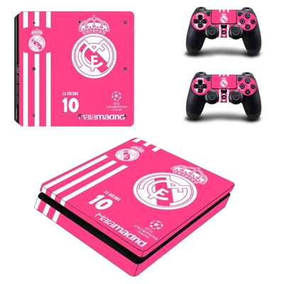 Real Madrid CF decal skin for PS4 Slim Console and two con.. Real Madrid CF decal skin for PS4 Slim Console and two con..