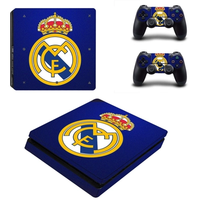 Real Madrid CF decal skin for PS4 Slim Console and two controllers