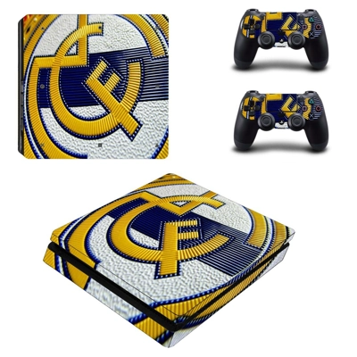 Real Madrid CF decal skin for PS4 Slim Console and two con.. Real Madrid CF decal skin for PS4 Slim Console and two con..