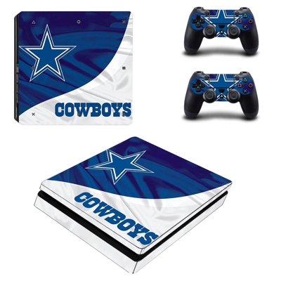 Dallas Cowboys decal skin for PS4 Slim Console and two con.. Dallas Cowboys decal skin for PS4 Slim Console and two con..