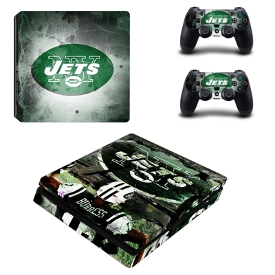 New York Jets decal skin for PS4 Slim Console and two cont.. New York Jets decal skin for PS4 Slim Console and two cont..