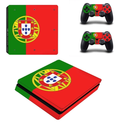 Flag of Portugal decal skin for PS4 Slim Console and two c.. Flag of Portugal decal skin for PS4 Slim Console and two c..