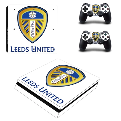 Leeds United FC decal skin for PS4 Slim Console and two co.. Leeds United FC decal skin for PS4 Slim Console and two co..