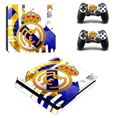 Real Madrid CF decal skin for PS4 Slim Console and two con.. Real Madrid CF decal skin for PS4 Slim Console and two con..