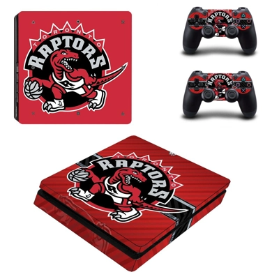 Toronto Raptors decal skin for PS4 Slim Console and two co.. Toronto Raptors decal skin for PS4 Slim Console and two co..