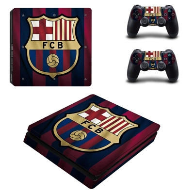 FC Barcelona decal skin for PS4 Slim Console and two contr.. FC Barcelona decal skin for PS4 Slim Console and two contr..