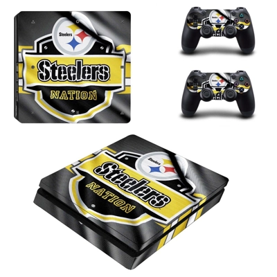 Pittsburgh Steelers decal skin for PS4 Slim Console and tw.. Pittsburgh Steelers decal skin for PS4 Slim Console and tw..