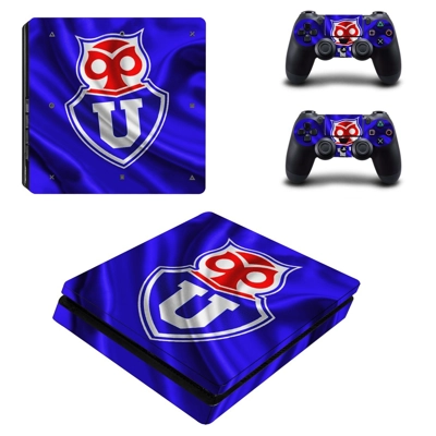 Universidad de chile decal skin for PS4 Slim Console and two controllers