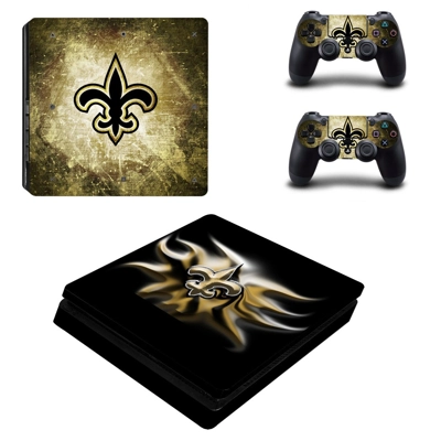 New Orleans Saints decal skin for PS4 Slim Console and two.. New Orleans Saints decal skin for PS4 Slim Console and two..