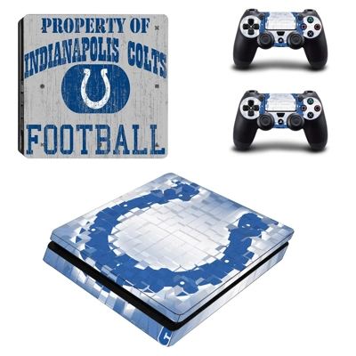 Indianapolis Colts decal skin for PS4 Slim Console and two.. Indianapolis Colts decal skin for PS4 Slim Console and two..