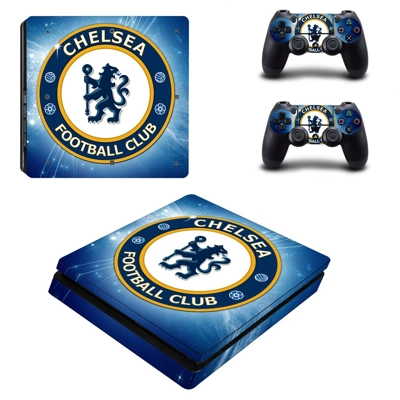 Chelsea FC decal skin for PS4 Slim Console and two control.. Chelsea FC decal skin for PS4 Slim Console and two control..