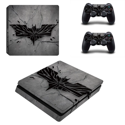 Batman decal skin for PS4 Slim Console and two controllers