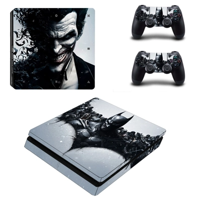 The Joker decal skin for PS4 Slim Console and two controllers