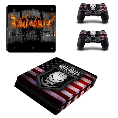 Call of duty black ops 2 decal skin for PS4 Slim Console and two controllers