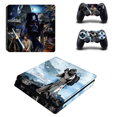 Star wars darth vader decal skin for PS4 Slim Console and two controllers