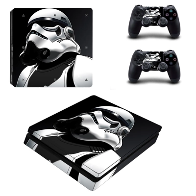 Star wars stormtrooper decal skin for PS4 Slim Console and two controllers