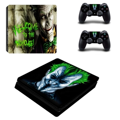 The Joker decal skin for PS4 Slim Console and two controll.. The Joker decal skin for PS4 Slim Console and two controll..