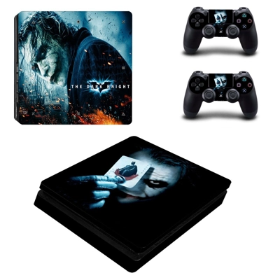 The Joker decal skin for PS4 Slim Console and two controllers
