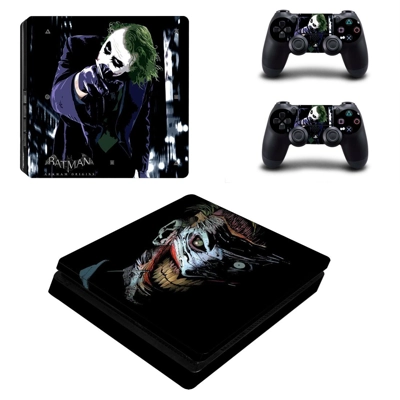 The Joker decal skin for PS4 Slim Console and two controllers