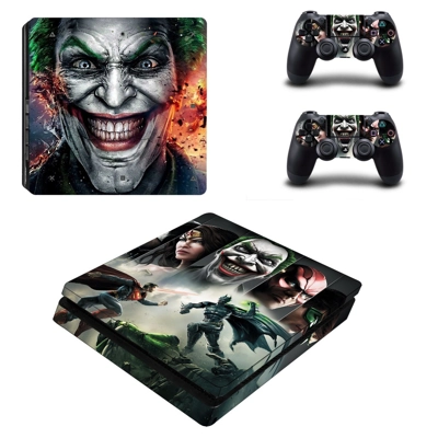 The Joker decal skin for PS4 Slim Console and two controllers