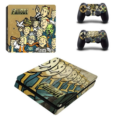 Fallout Vault boy decal skin for PS4 Slim Console and two ..