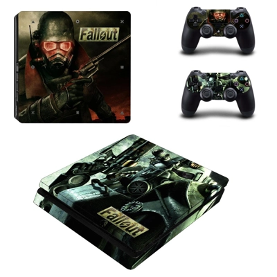 Fallout decal skin for PS4 Slim Console and two controllers