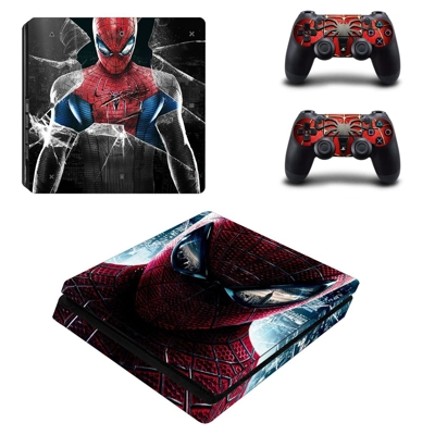 Spiderman decal skin for PS4 Slim Console and two controllers