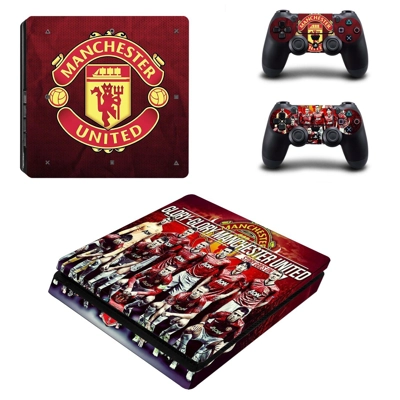 Manchester United decal skin for PS4 Slim Console and two controllers