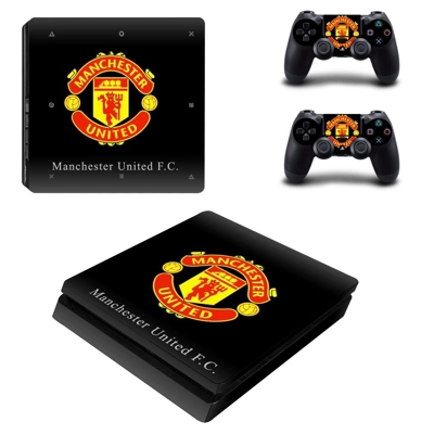 Manchester United decal skin for PS4 Slim Console and two controllers