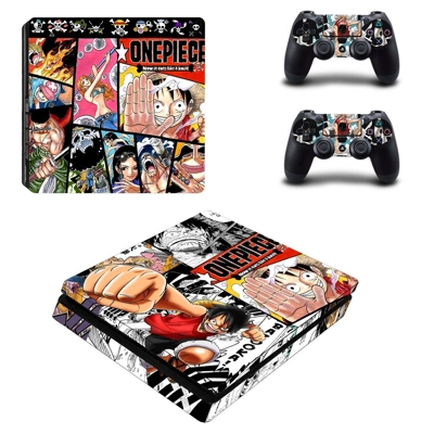 One Piece decal skin for PS4 Slim Console and two controllers