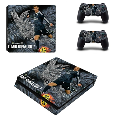 Christiano Ronaldo decal skin for PS4 Slim Console and two controllers