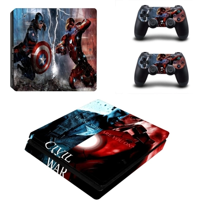Captain America Civil war decal skin for PS4 Slim Console ..